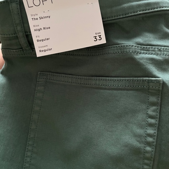 NWT Green Loft Skinny Jeans - Picture 3 of 5